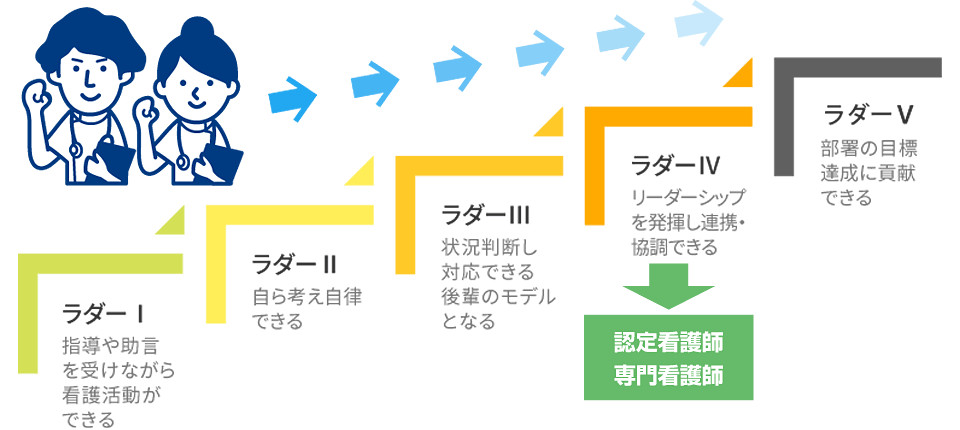 クリニカルラダーの段階画像