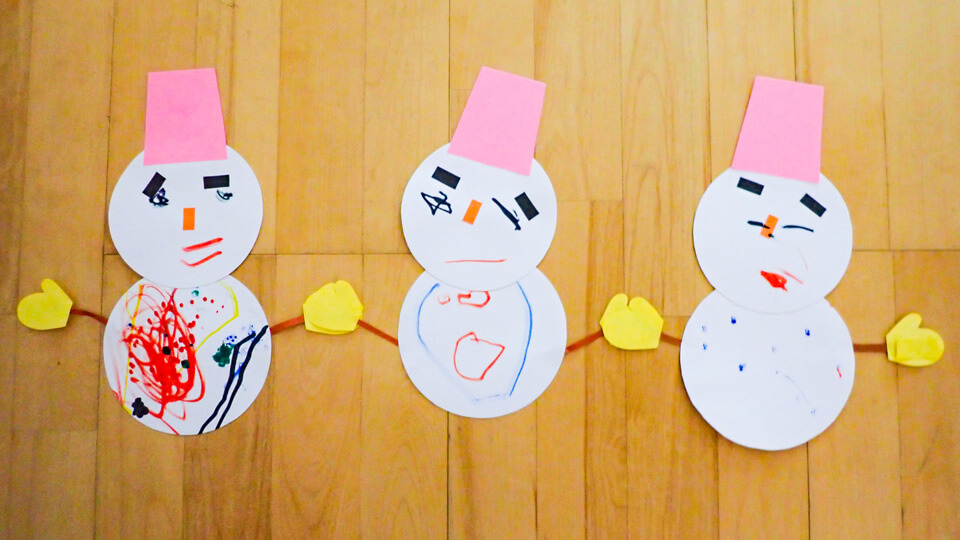 雪だるまの工作